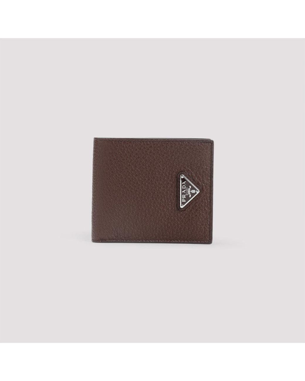 Prada Brown Logo Wallet for men