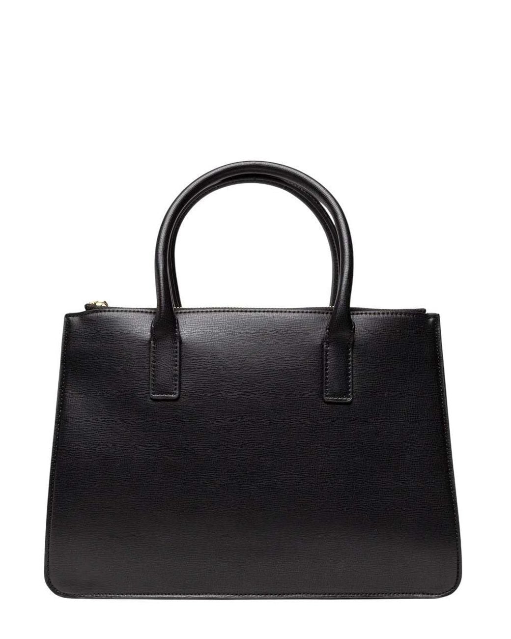 Love Moschino Black Logo Charm Medium Tote