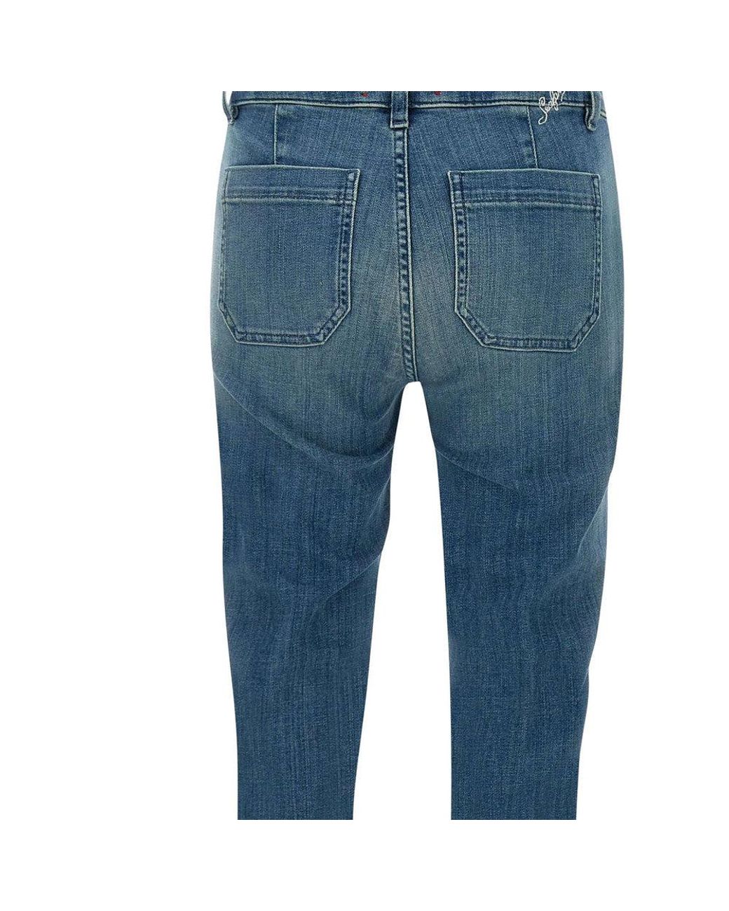 Seafarer Blue Bootcut High Rise Jeans