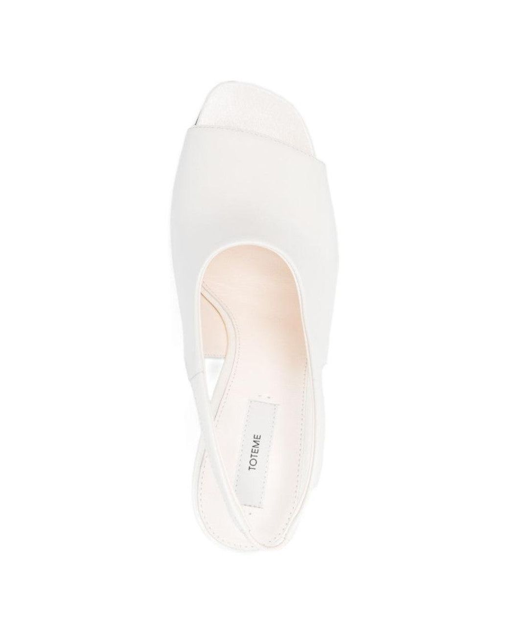 Totême White Slingback Heels