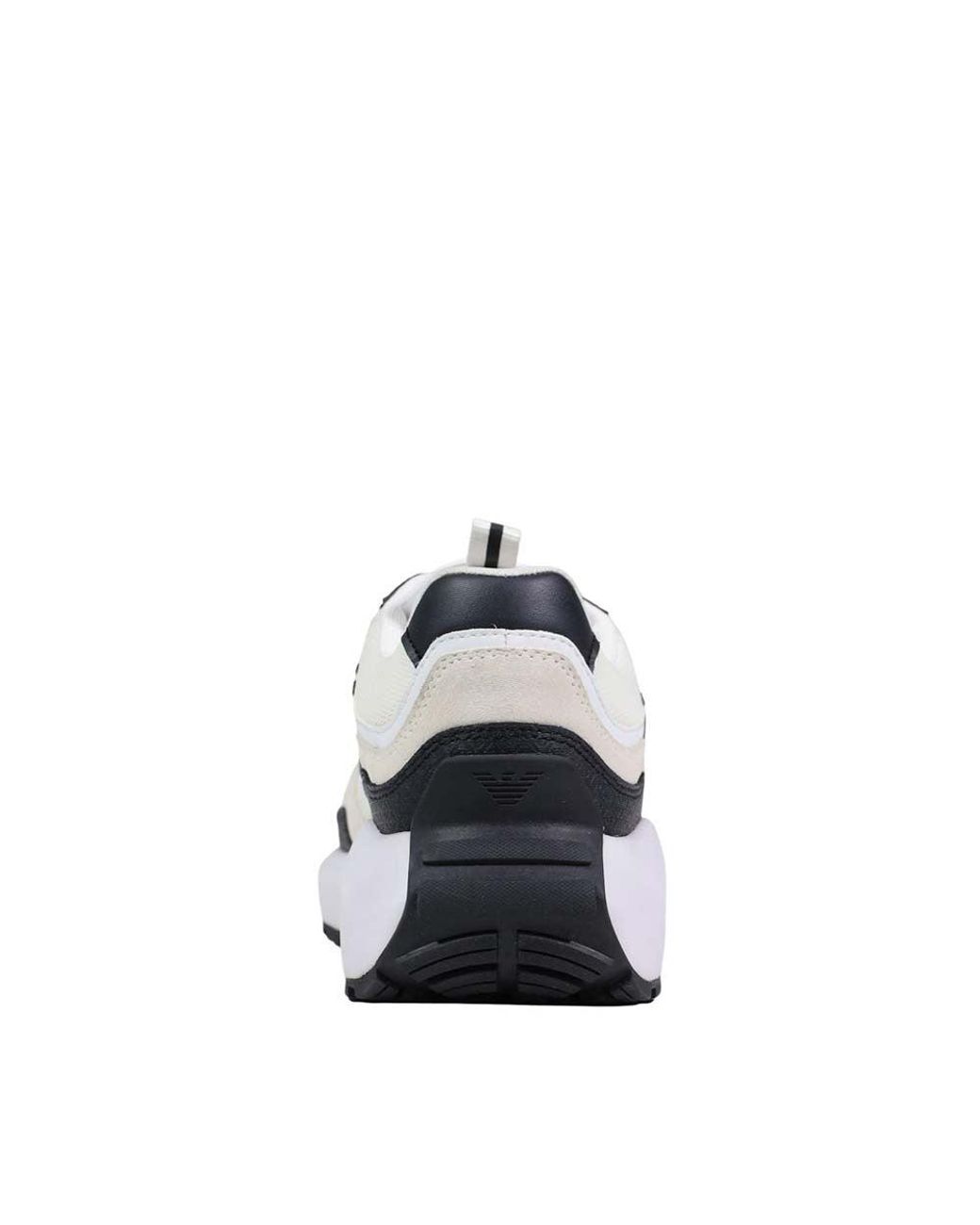 EA7 Black And White Polyethylene Athletic Sneakers for men