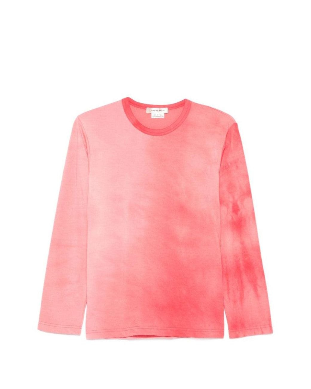 Comme des Garçons Pink Crew Neck T-Shirt