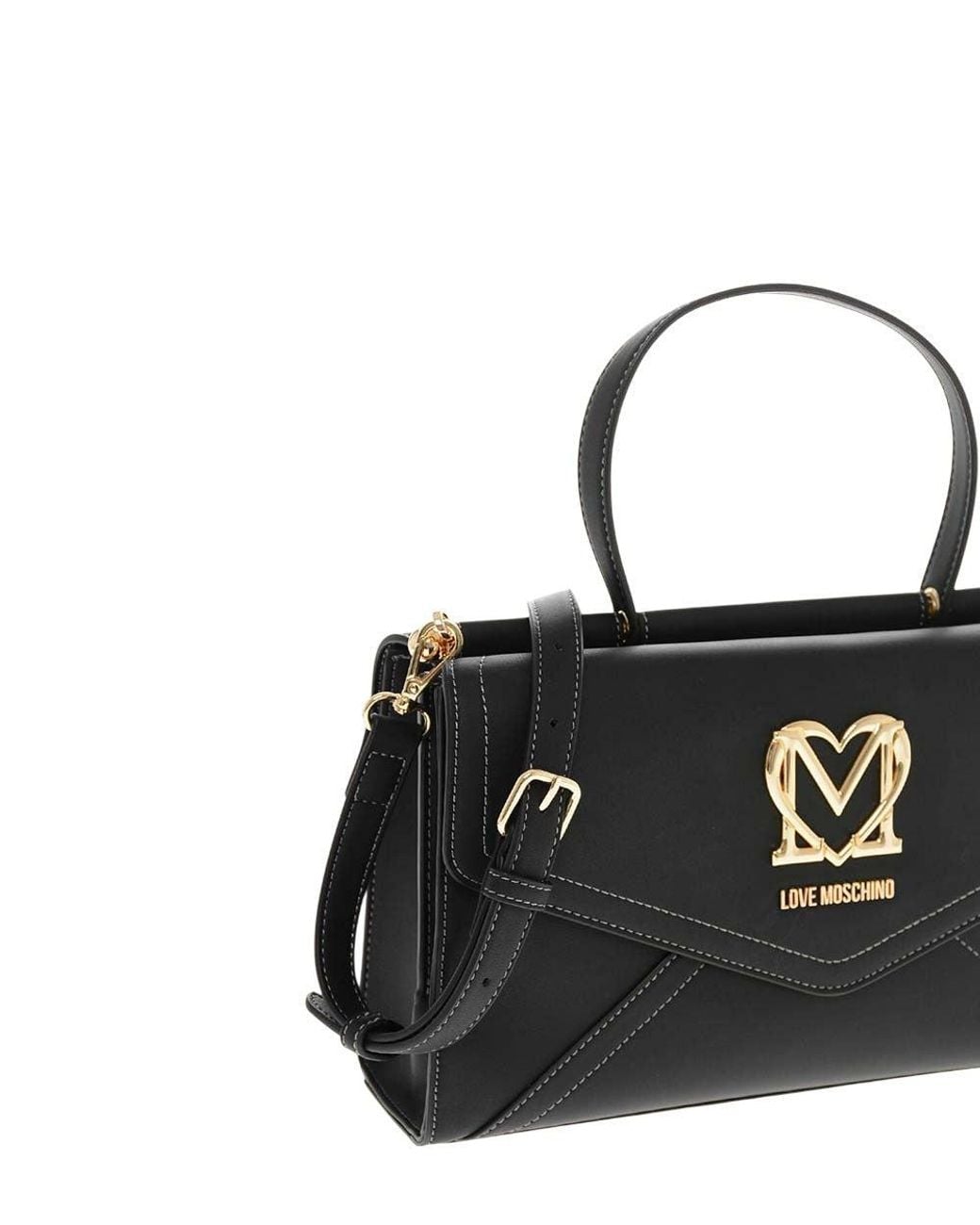 Love Moschino Black Logo Medium Satchel