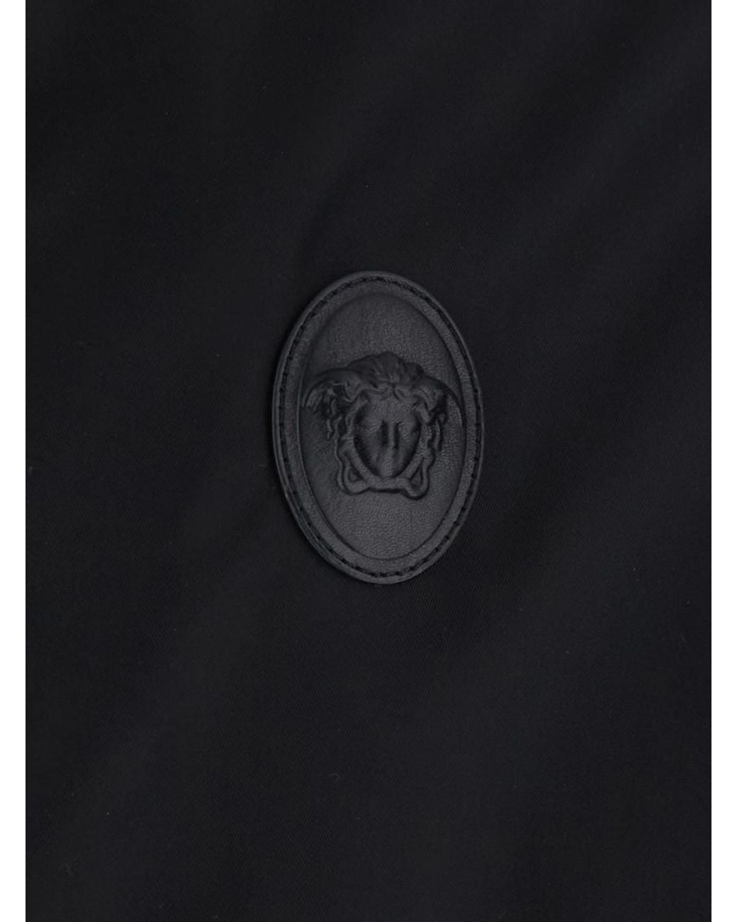 Versace Black Regular Hood Jacket for men