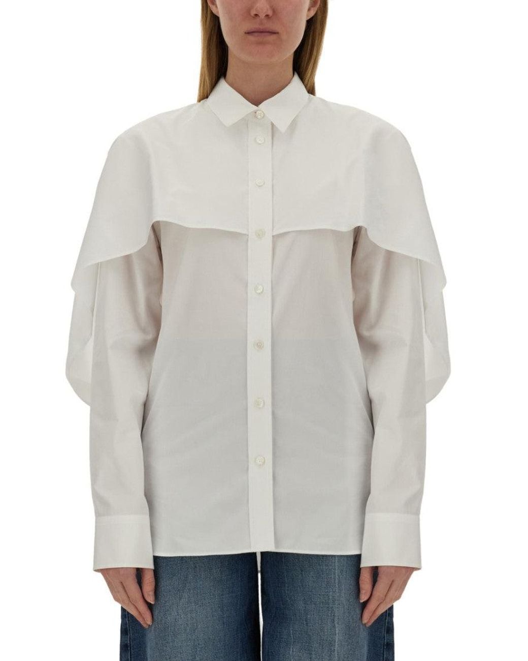 Stella McCartney Gray Oversized Solid Shirt