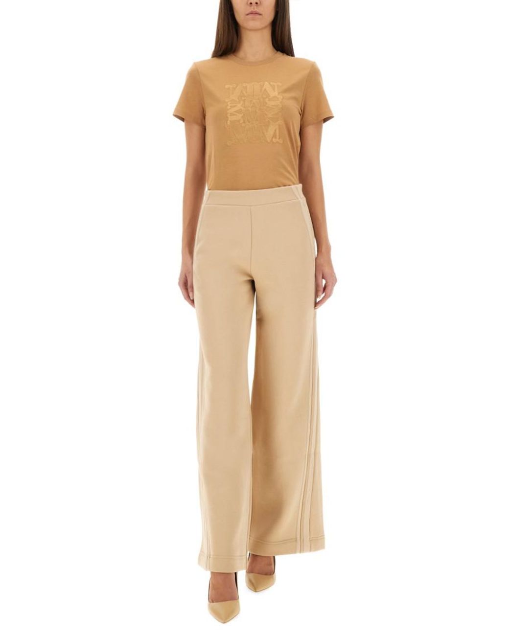 Max Mara Natural Loose Flat Front Pant