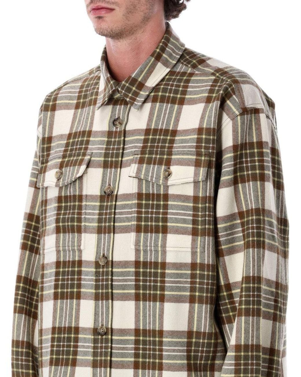 AMI Blue Regular Overshirt for men