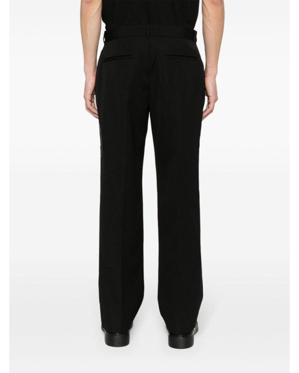 Off-White c/o Virgil Abloh Black Wool Trousers for men