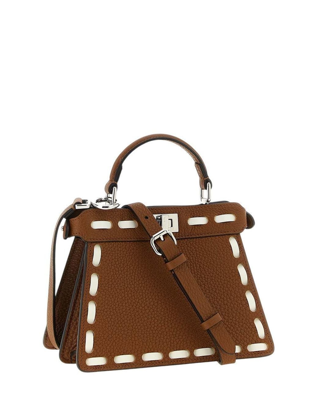 Fendi Brown Peekaboo Iseeu Mini Satchel