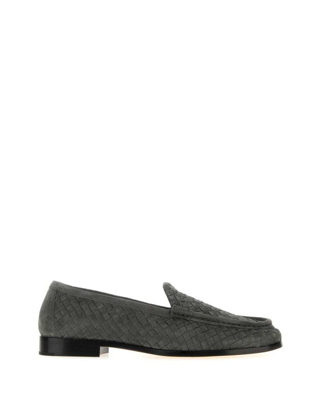 Bottega Veneta Gray Woven Loafers for men