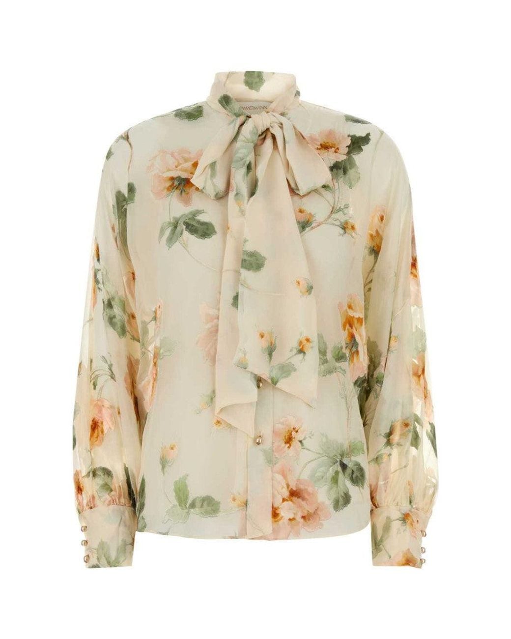 Zimmermann Metallic Regular Floral Shirt