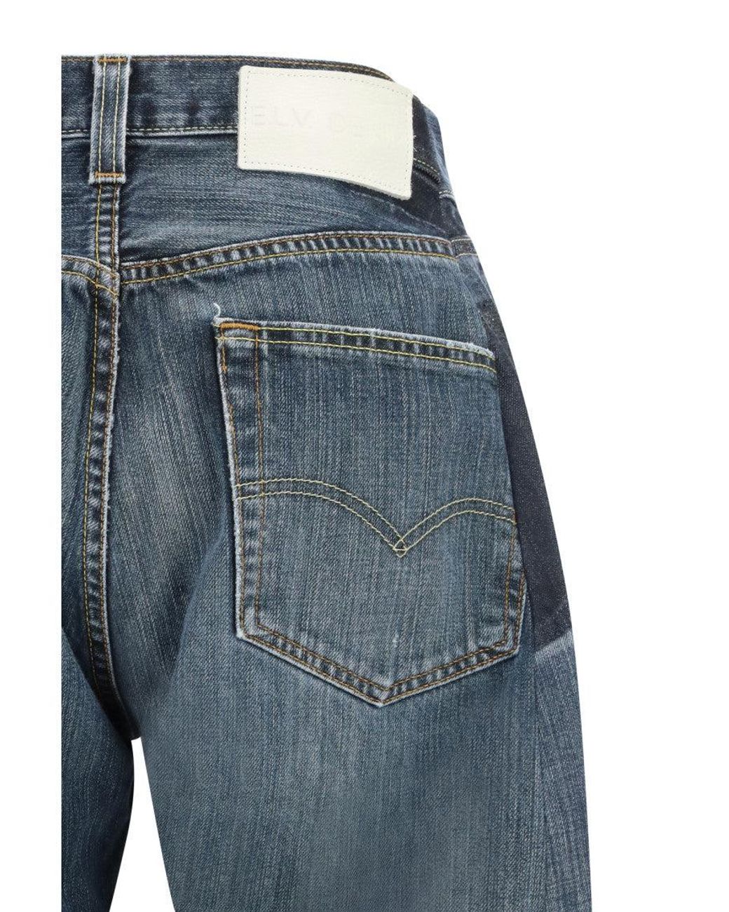 E.L.V. Denim Blue Straight High Rise Jeans