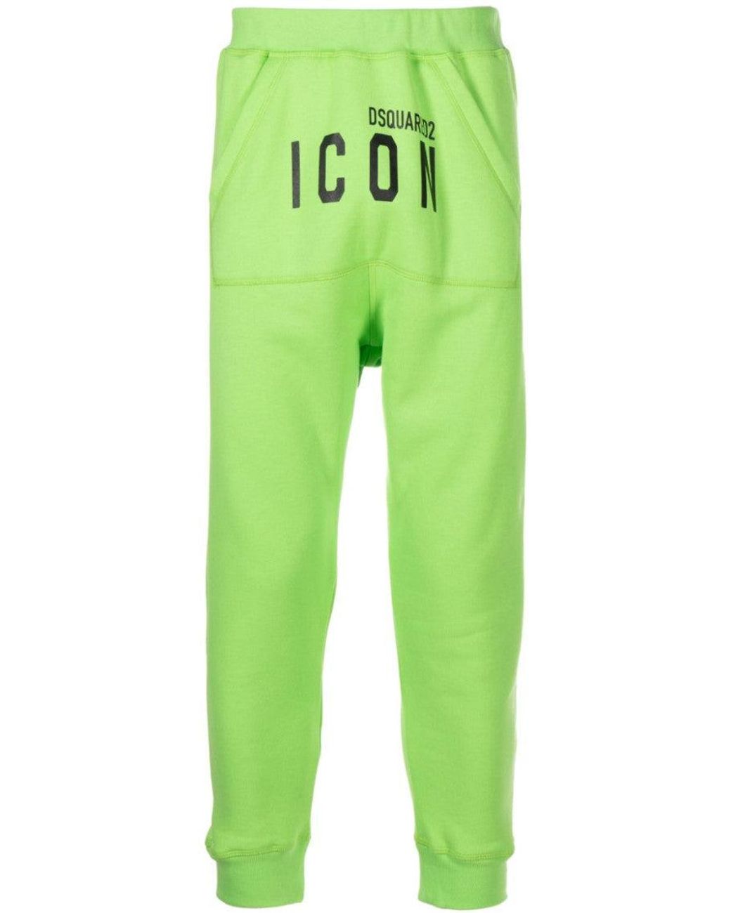 DSquared² Green Print Logo Trouser for men