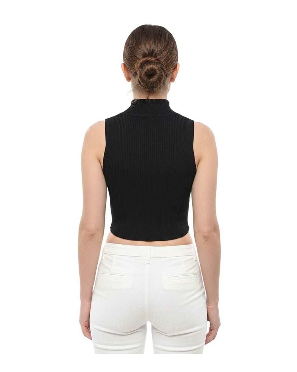 Courreges Black Turtle Neck Top