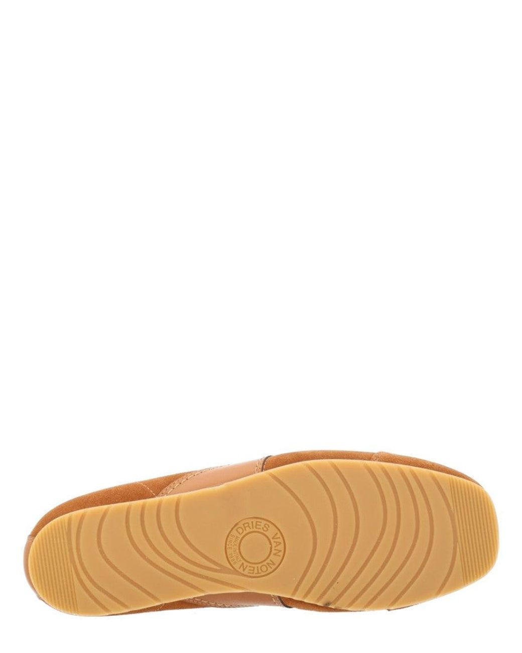 Dries Van Noten Brown Suede Sneakers