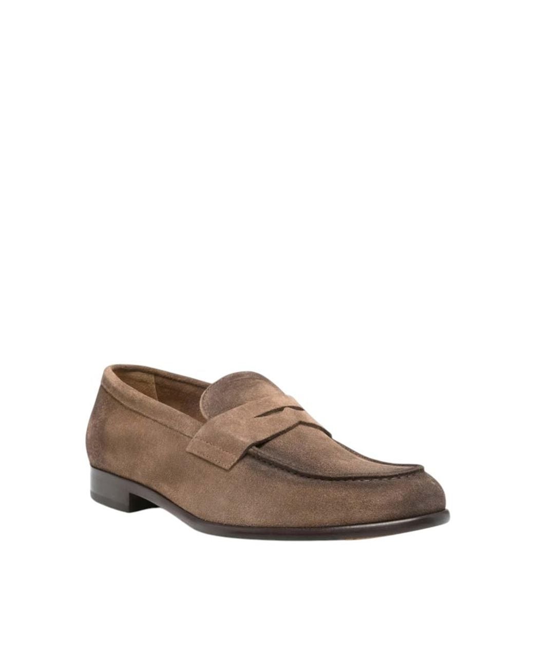 Doucal's Brown Suede Loafers for men