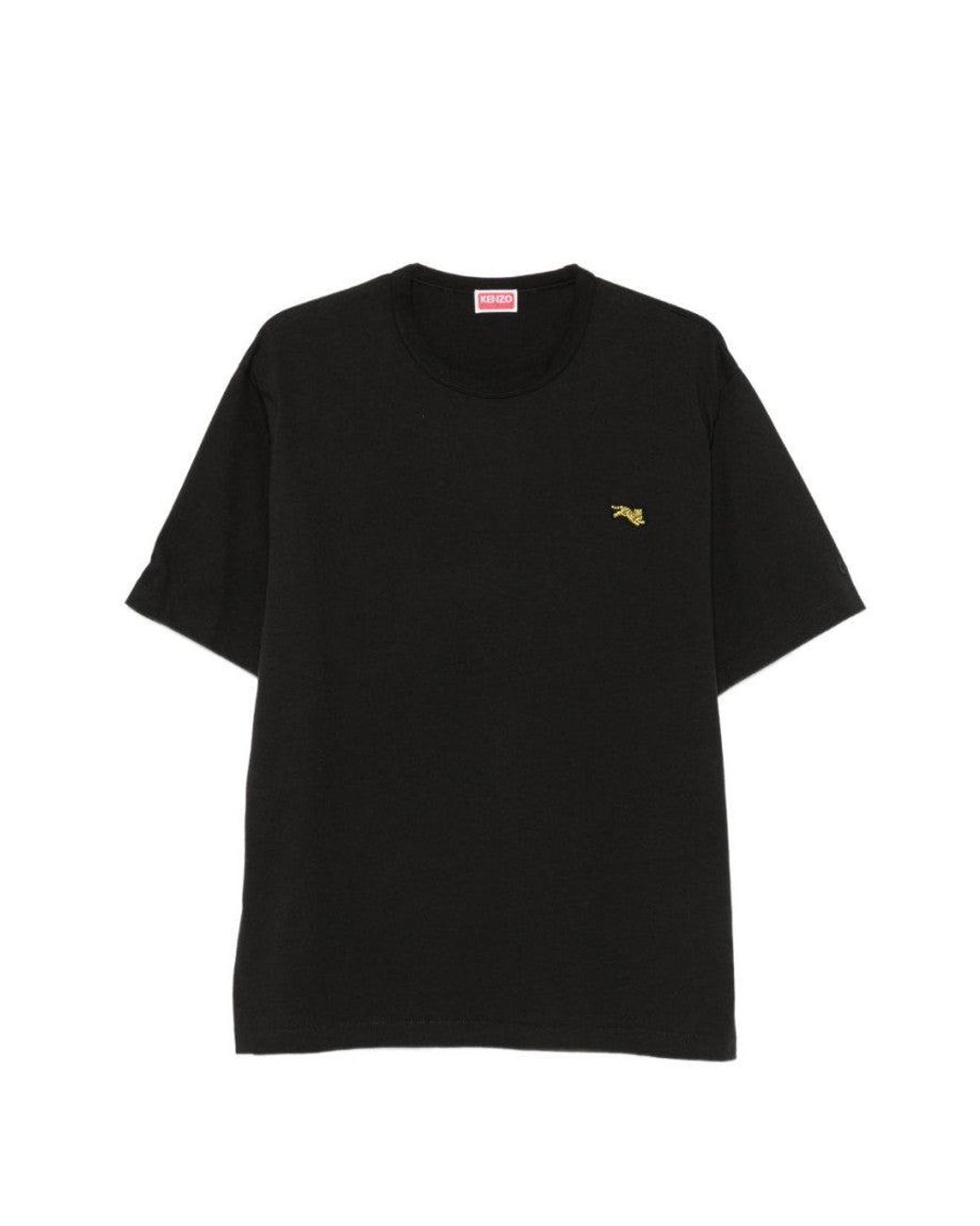 KENZO Black Gots Cotton T-Shirt for men