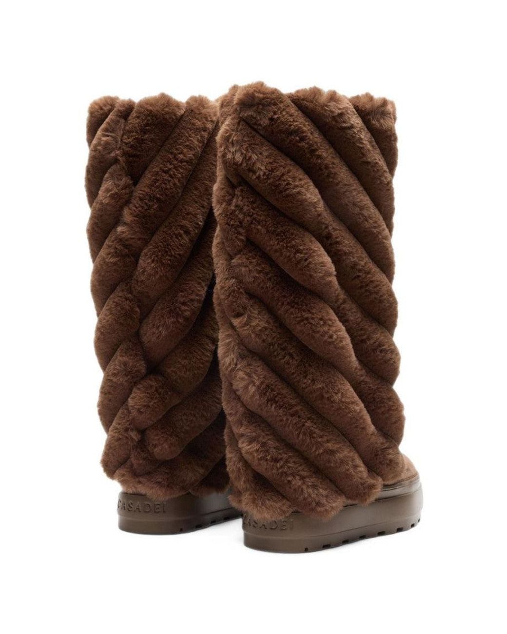 Casadei Brown Textured Boots