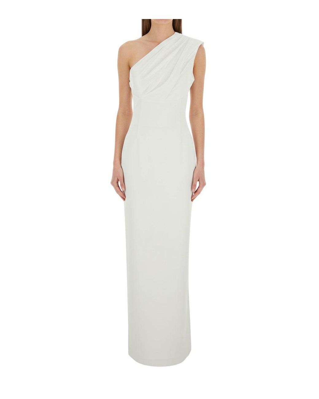 Solace London White One Shoulder Maxi Dress