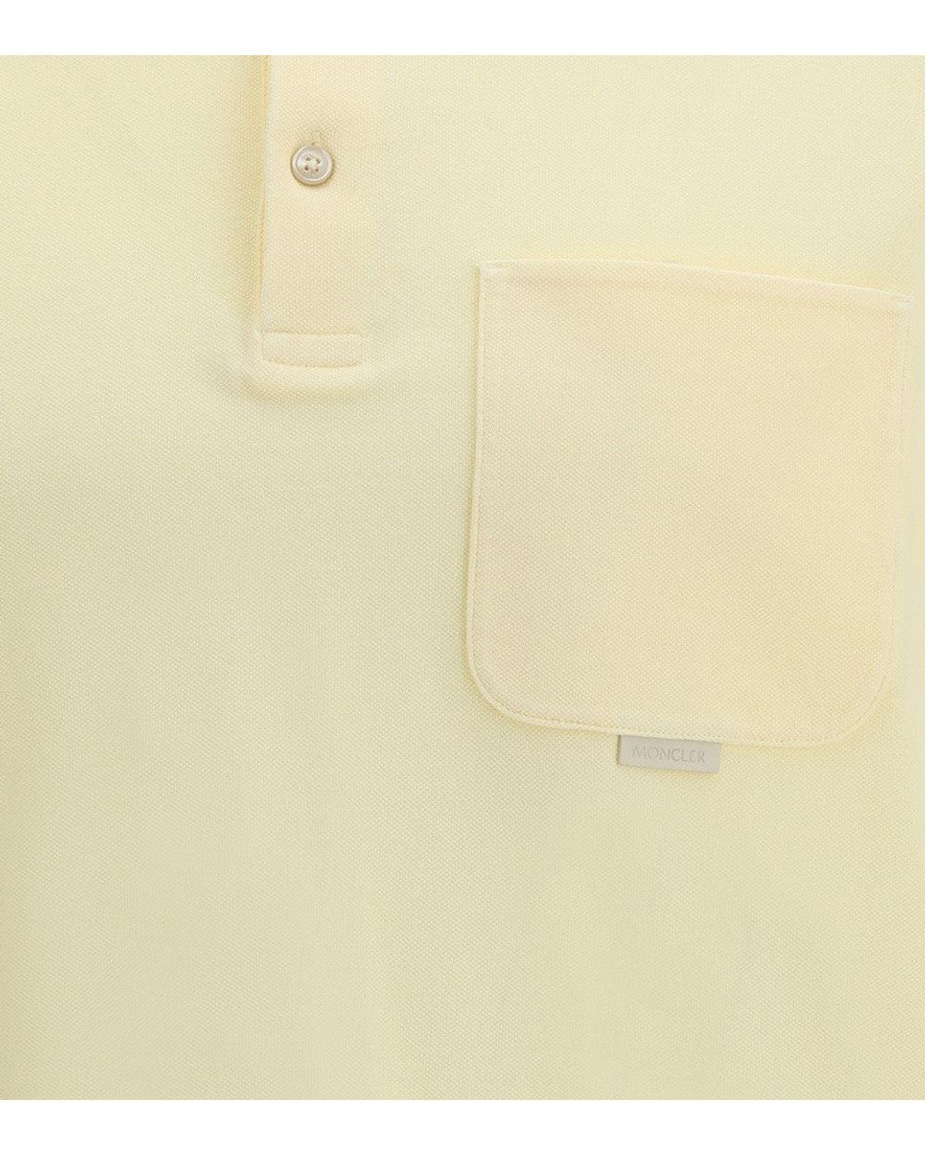Moncler Yellow Light Shirt Collar Polo for men