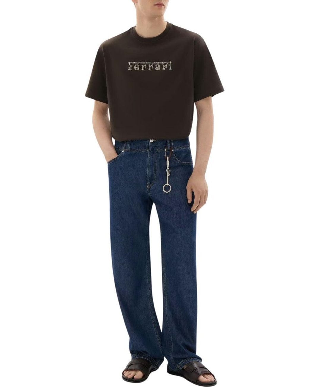Ferrari Black Dark Logo T-Shirt for men
