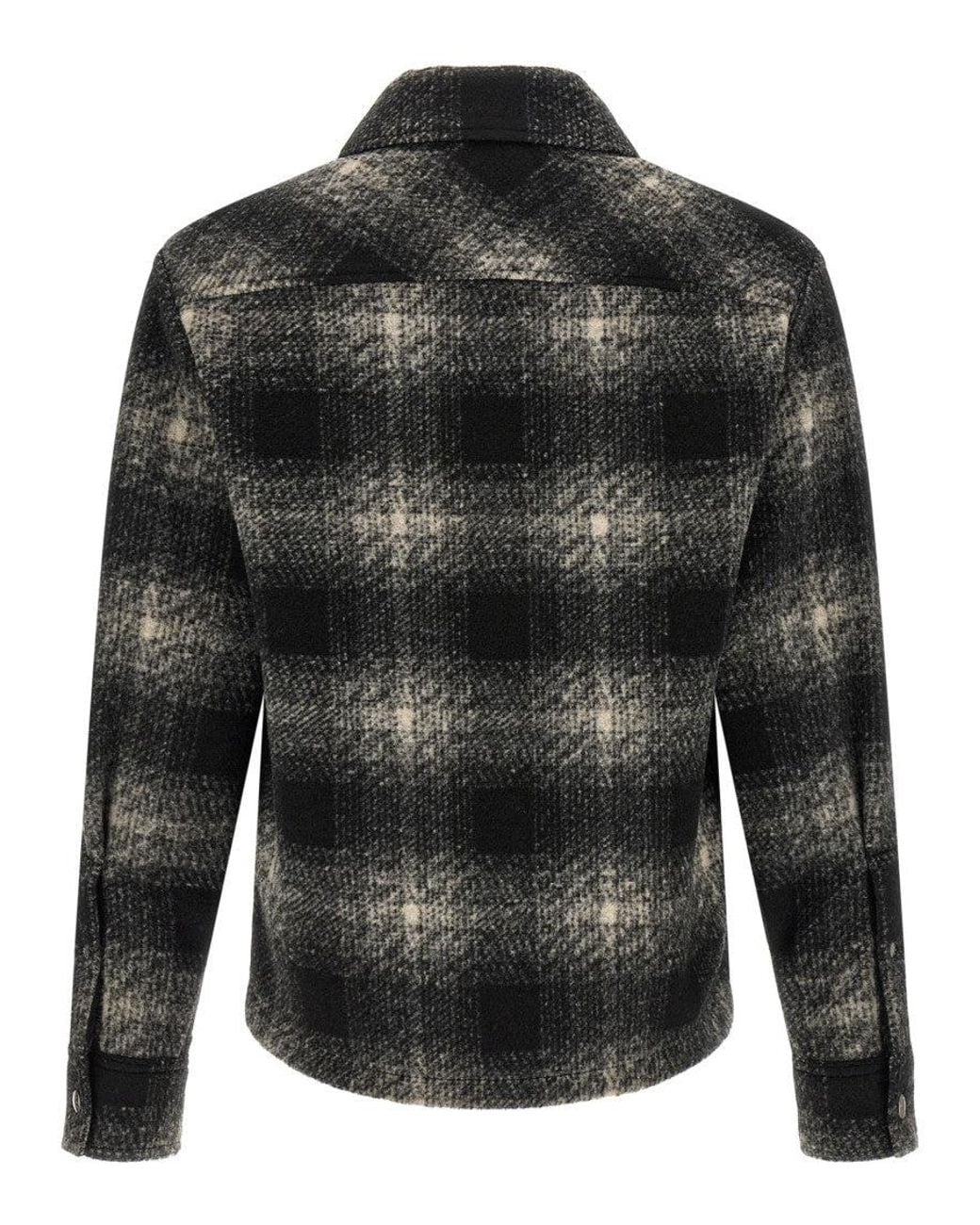 Moncler Black Regular Zip Up Overshirt for men