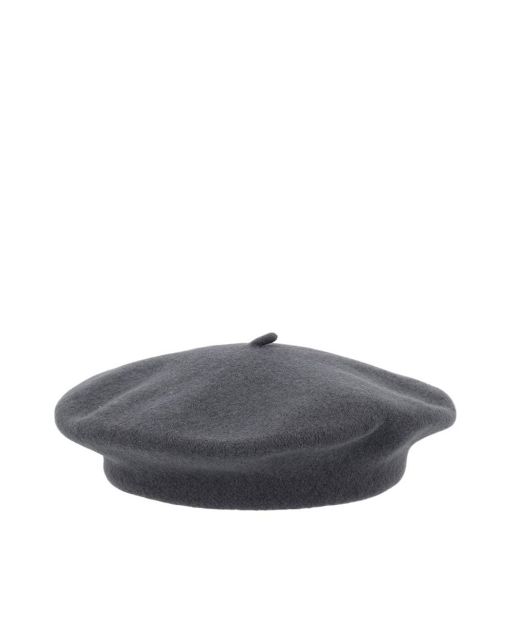 Maison Margiela Gray Solid Beret Hat for men