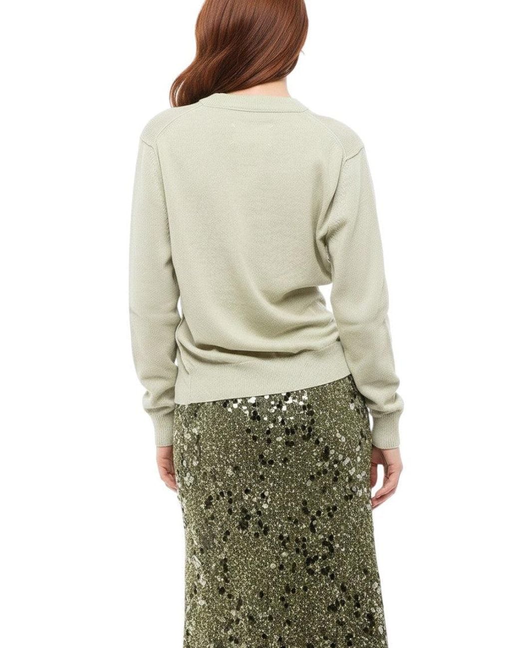 Maison Margiela Green Light V Neck Sweater