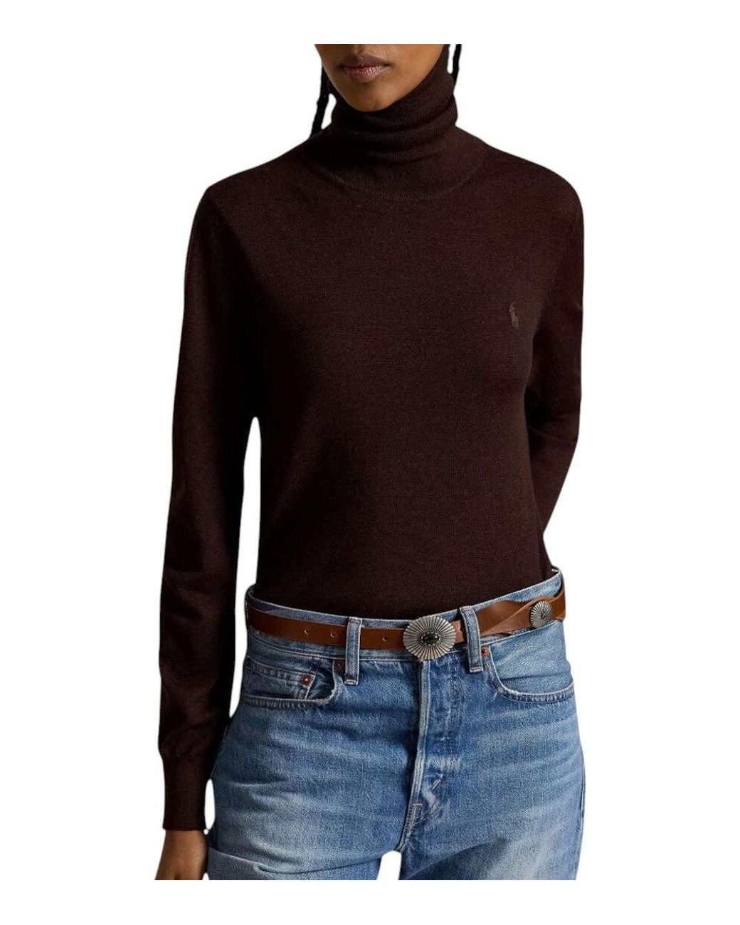 Polo Ralph Lauren Red Knitted Turtle Neck Sweater