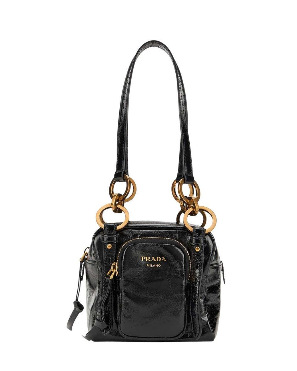 Prada Black Dangle Mini Shoulder Bag