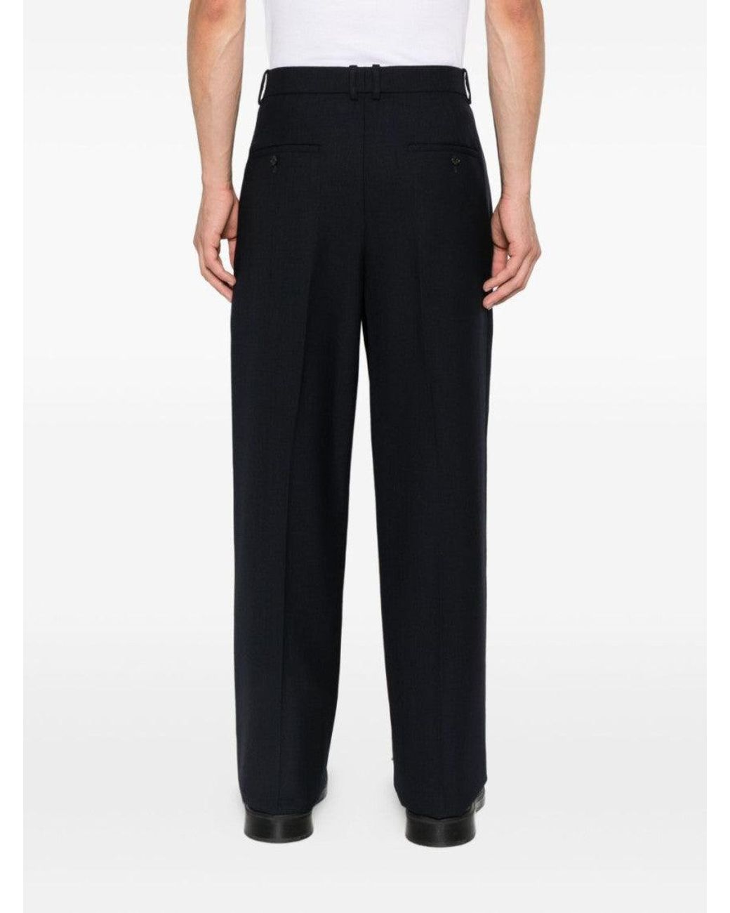 Saint Laurent Blue Wool Trousers for men