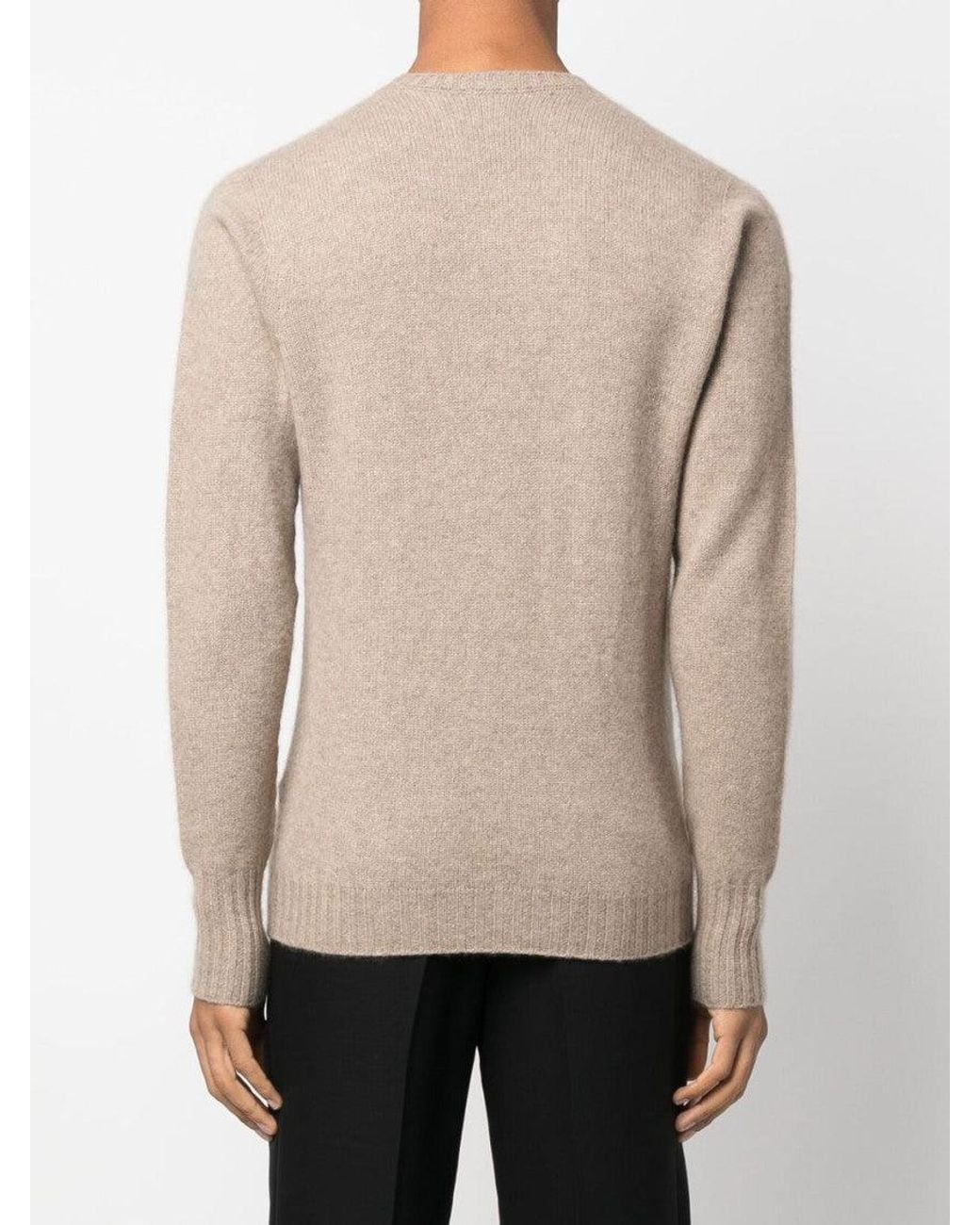 Drumohr Natural Long Sleeves Knitted Sweater for men
