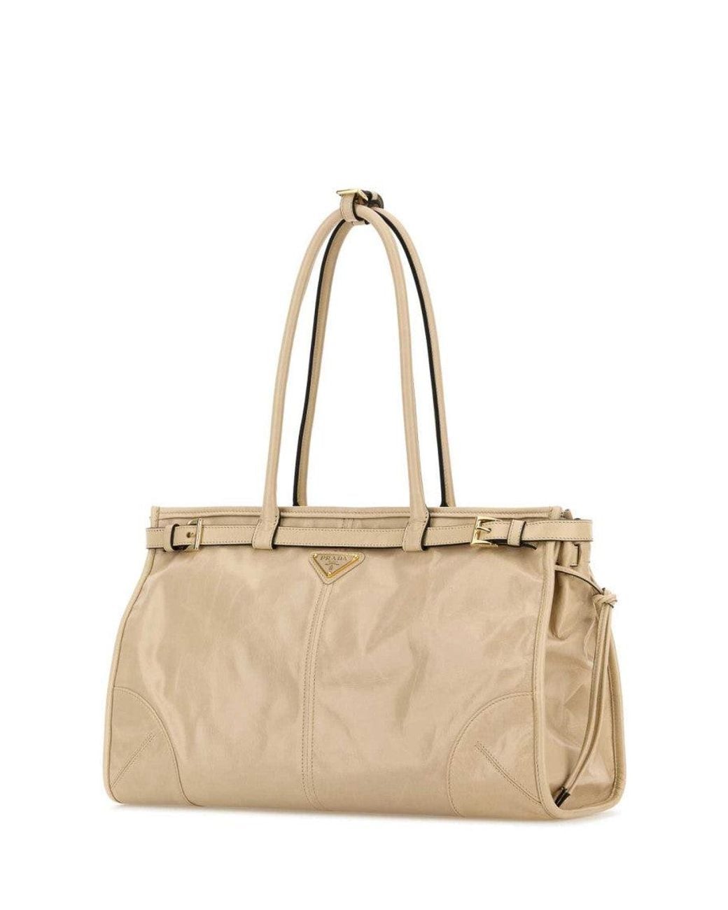 Prada Natural Leather Shoulder Bag