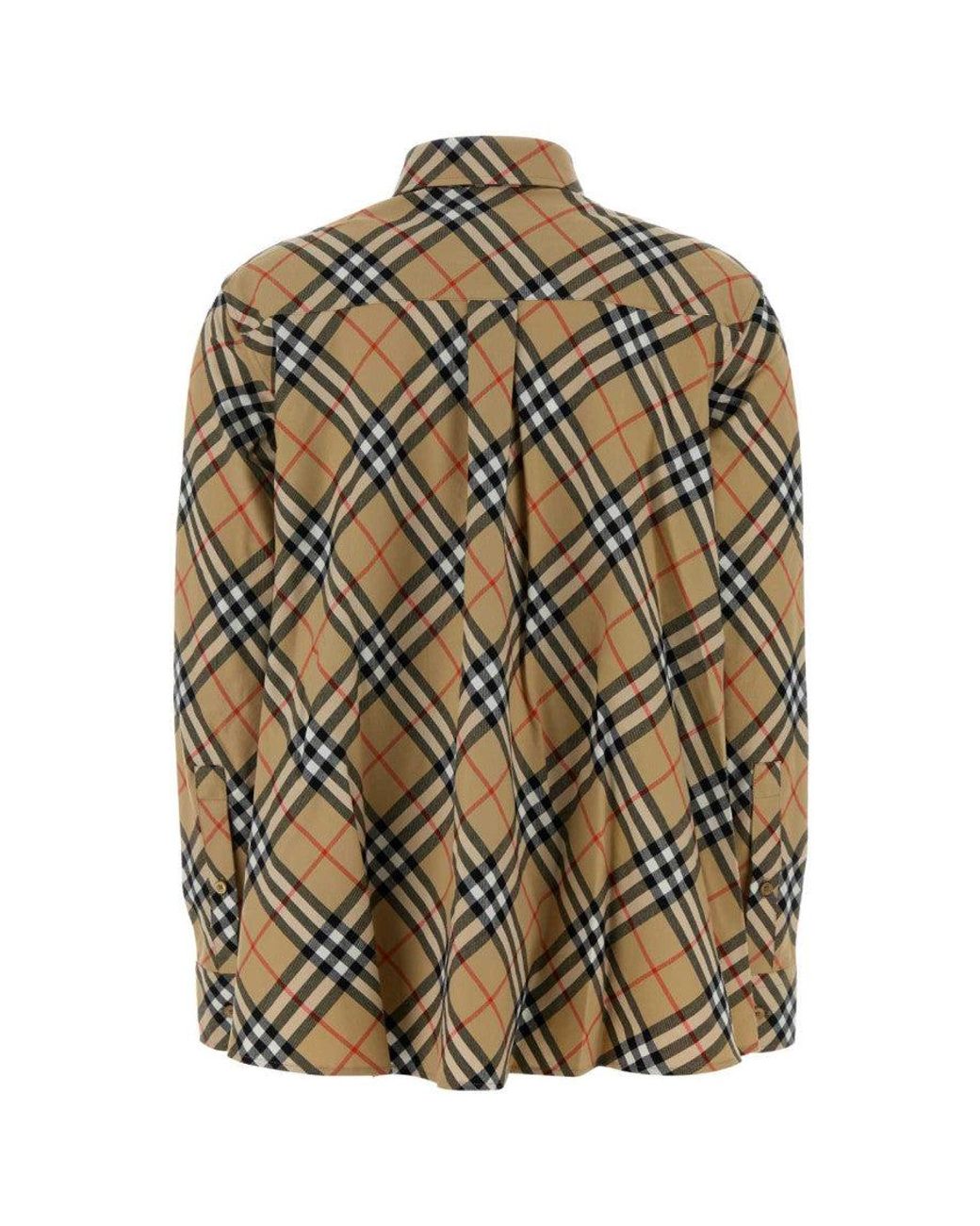 Burberry Gray Checks Regular Shirt