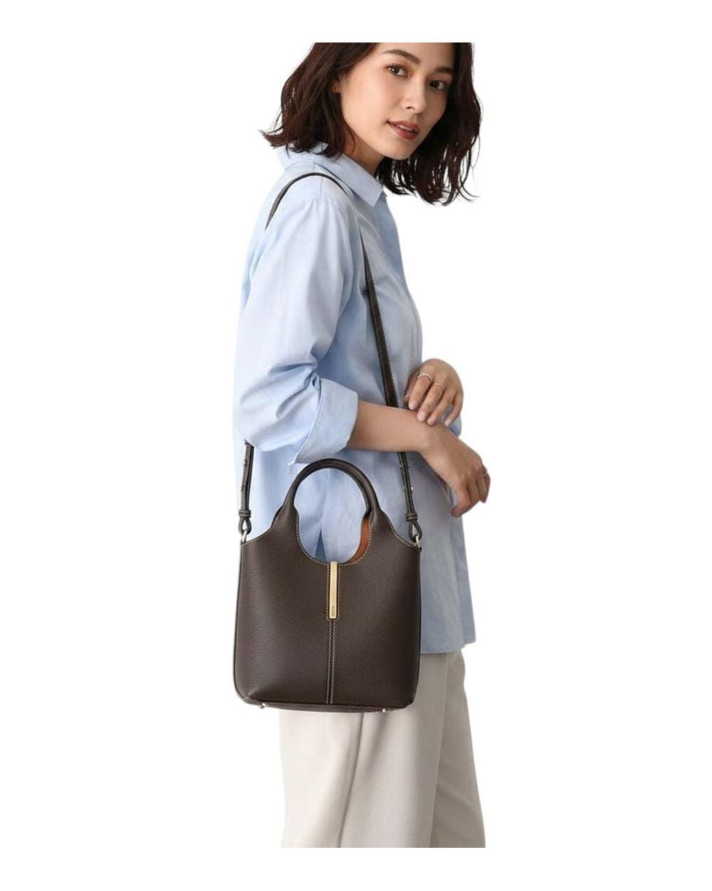 Tod's Brown Dark Leather Mini Tote