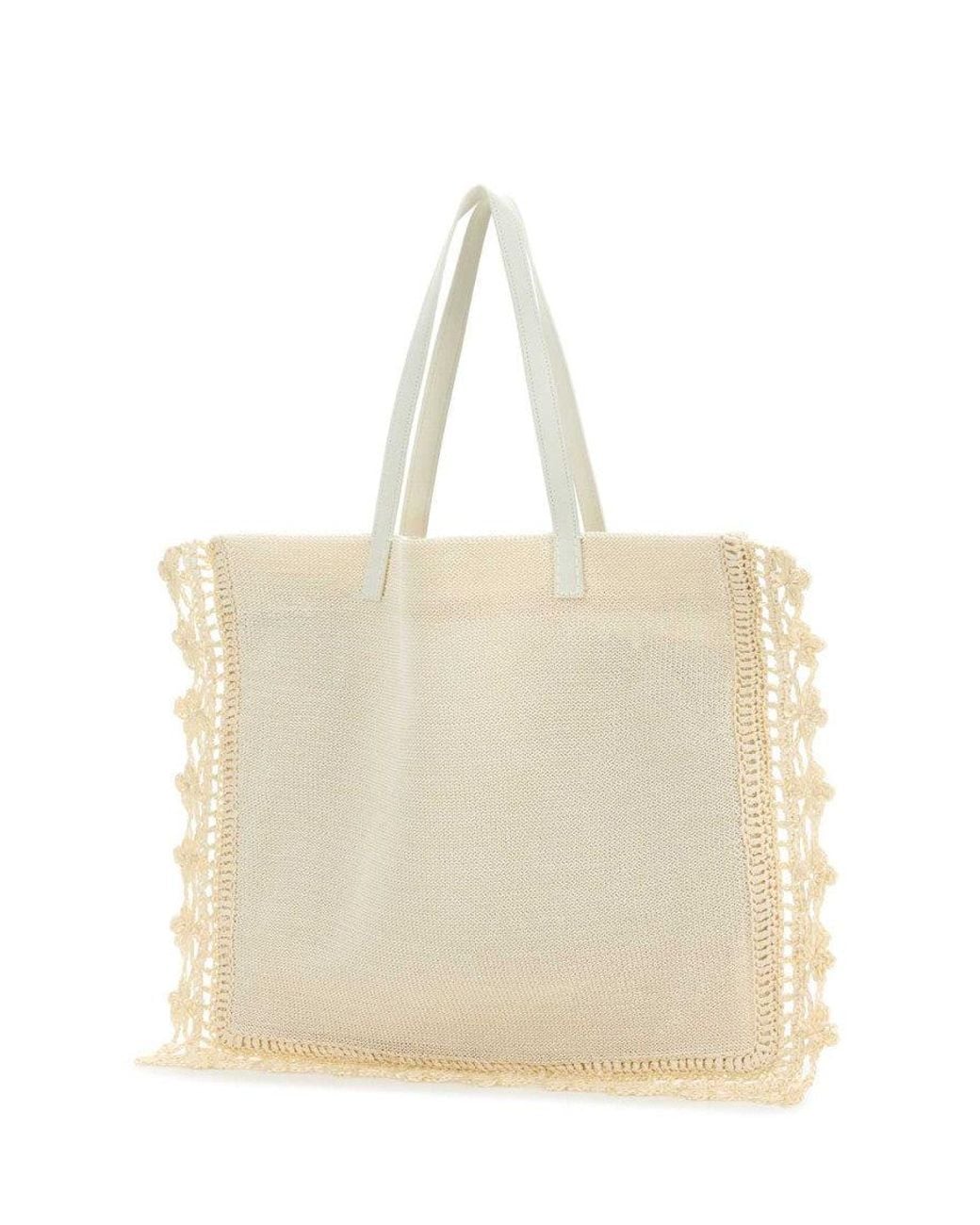 J.W. Anderson Natural Ivory Crochet Shopping Bag