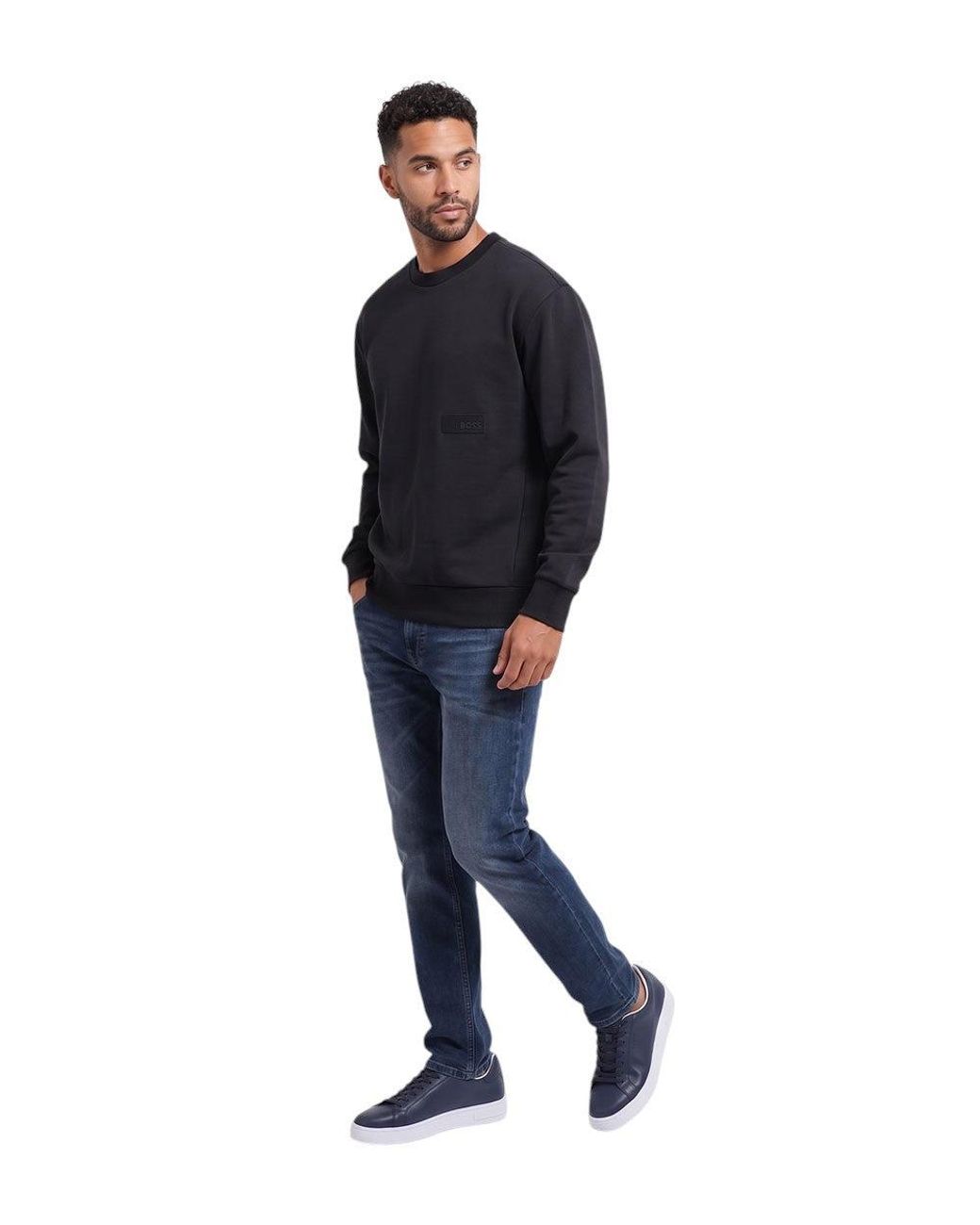 Boss Black Crew Neck Sweatshirt for men