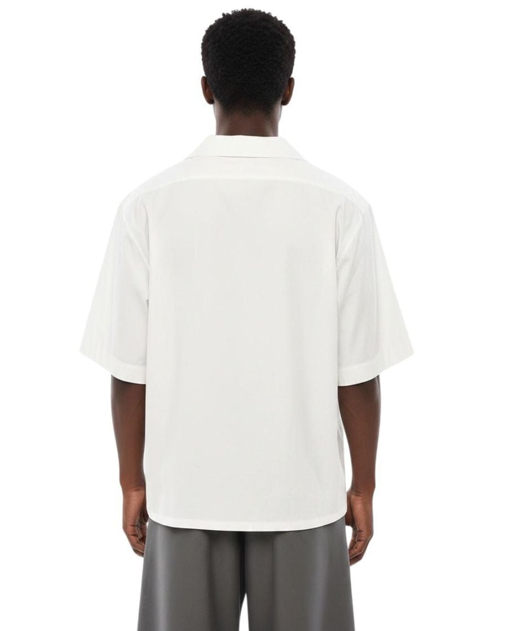 1989 STUDIO White Relaxed Solid Shirt for men