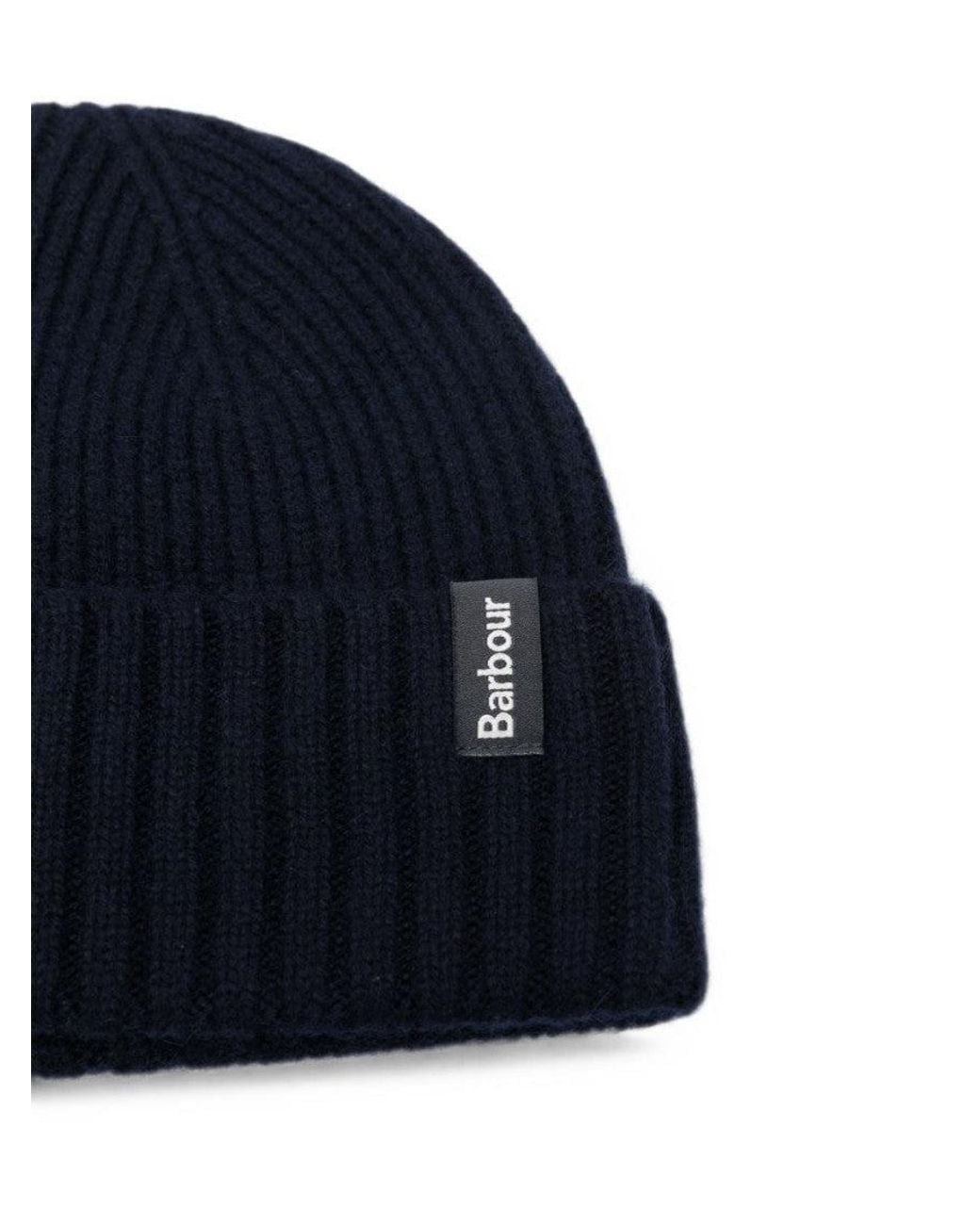 Barbour Blue Logo Beanie Cap for men