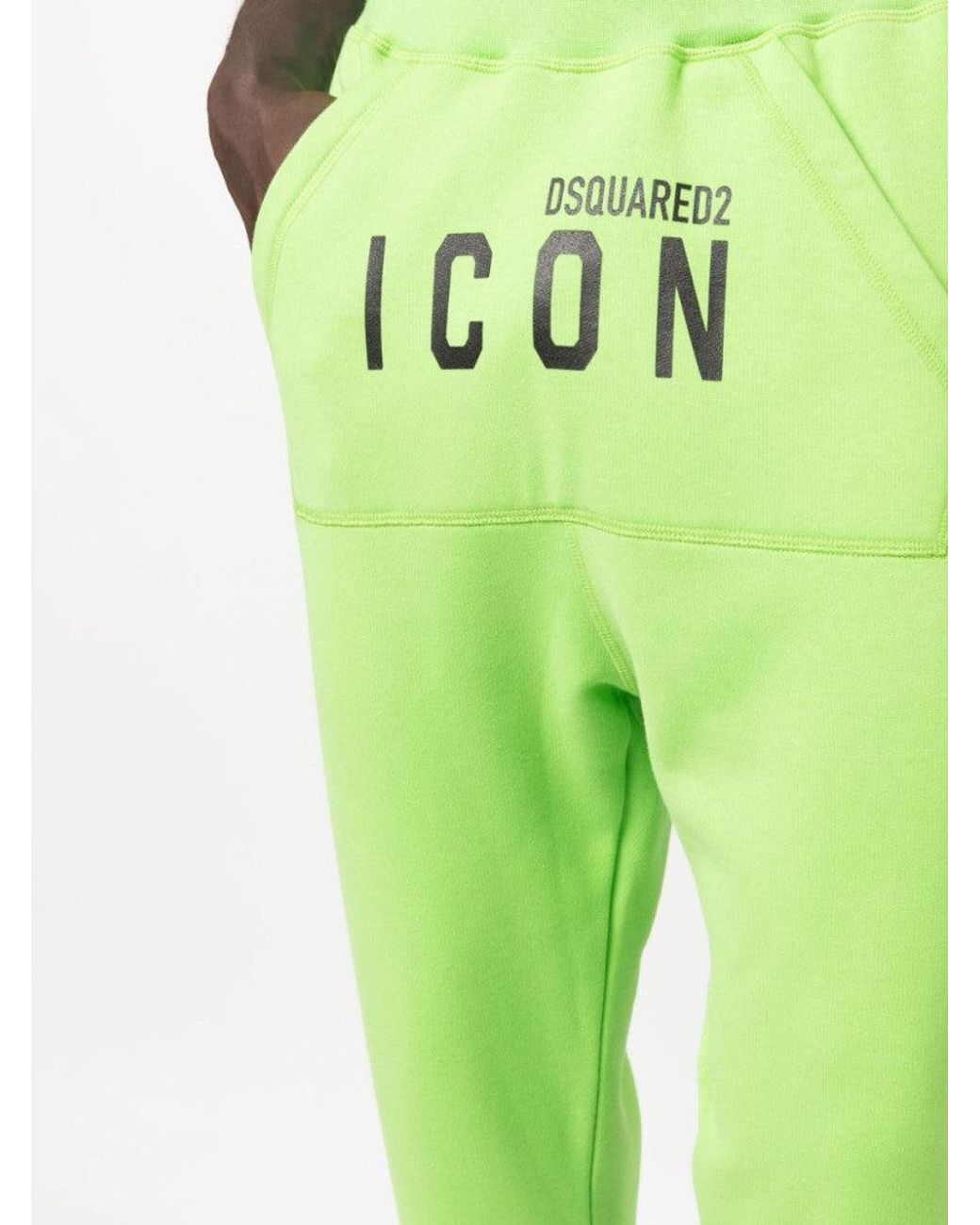 DSquared² Green Print Logo Trouser for men