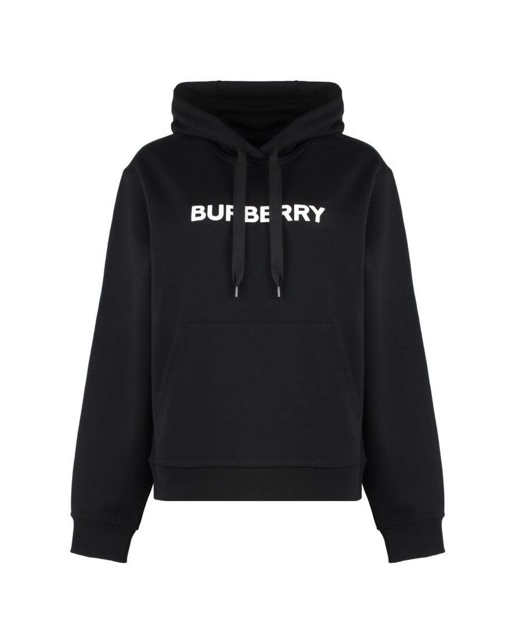 Burberry Black Logo Print Hoodie