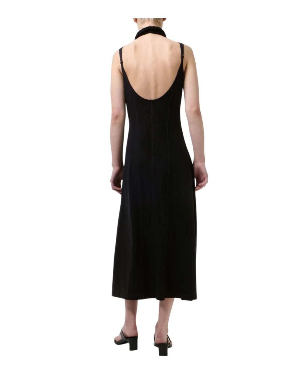 Our Legacy Black Round Neck Midi Dress