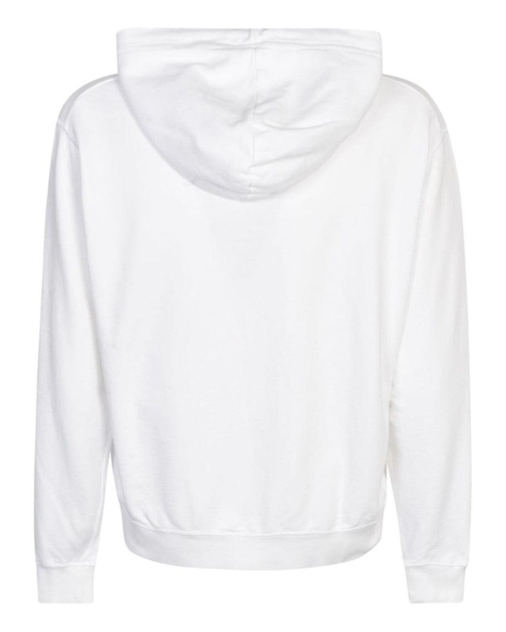 DSquared² White Logo-Print Hoodie for men