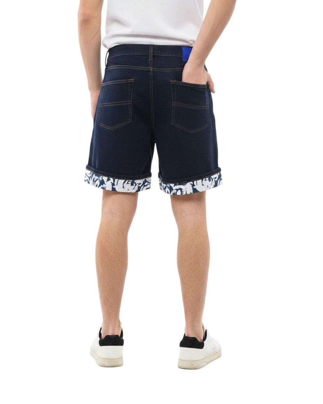 Burberry Blue Solid Shorts for men