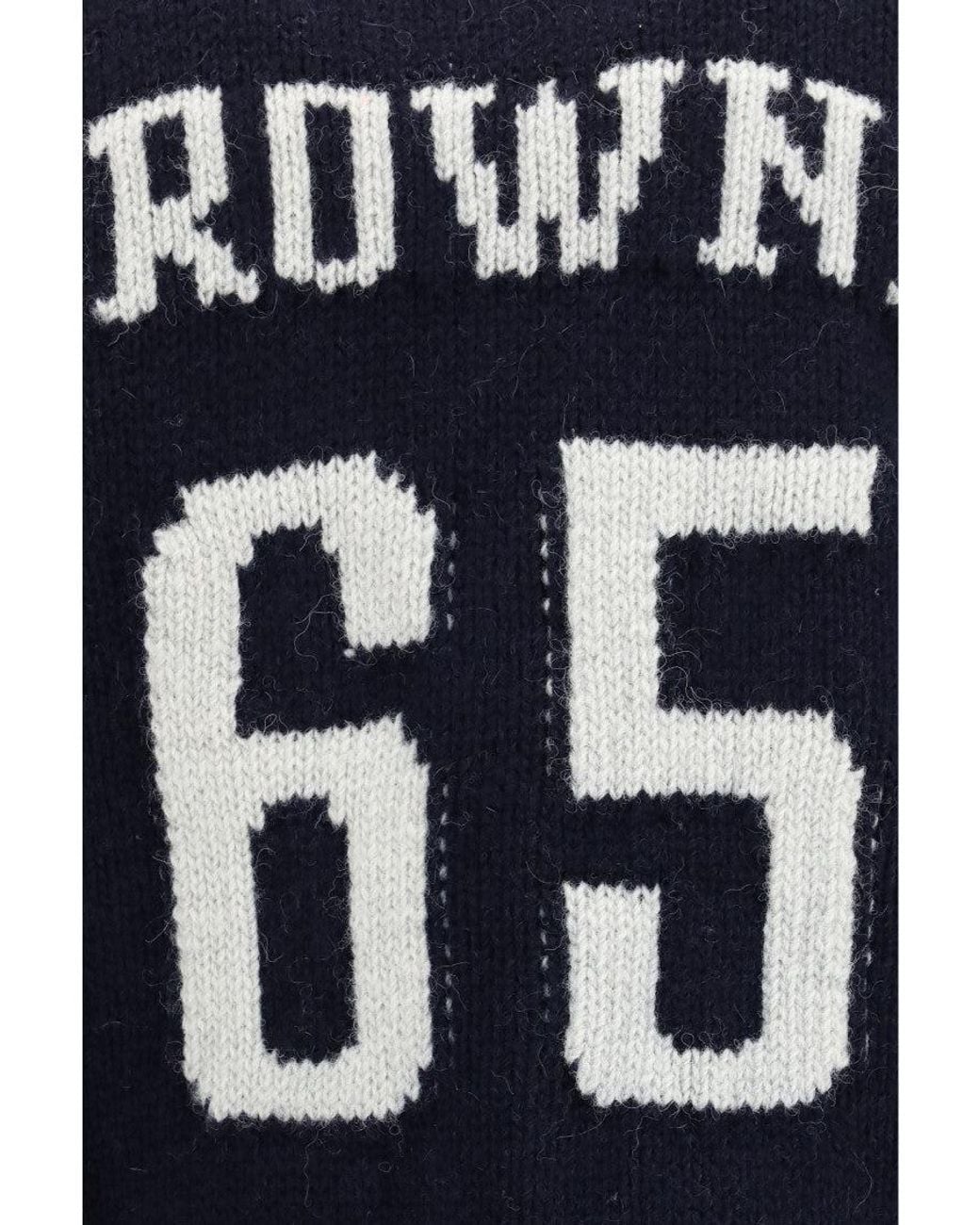 Thom Browne Blue Dark Shawl Neck Cardigan for men