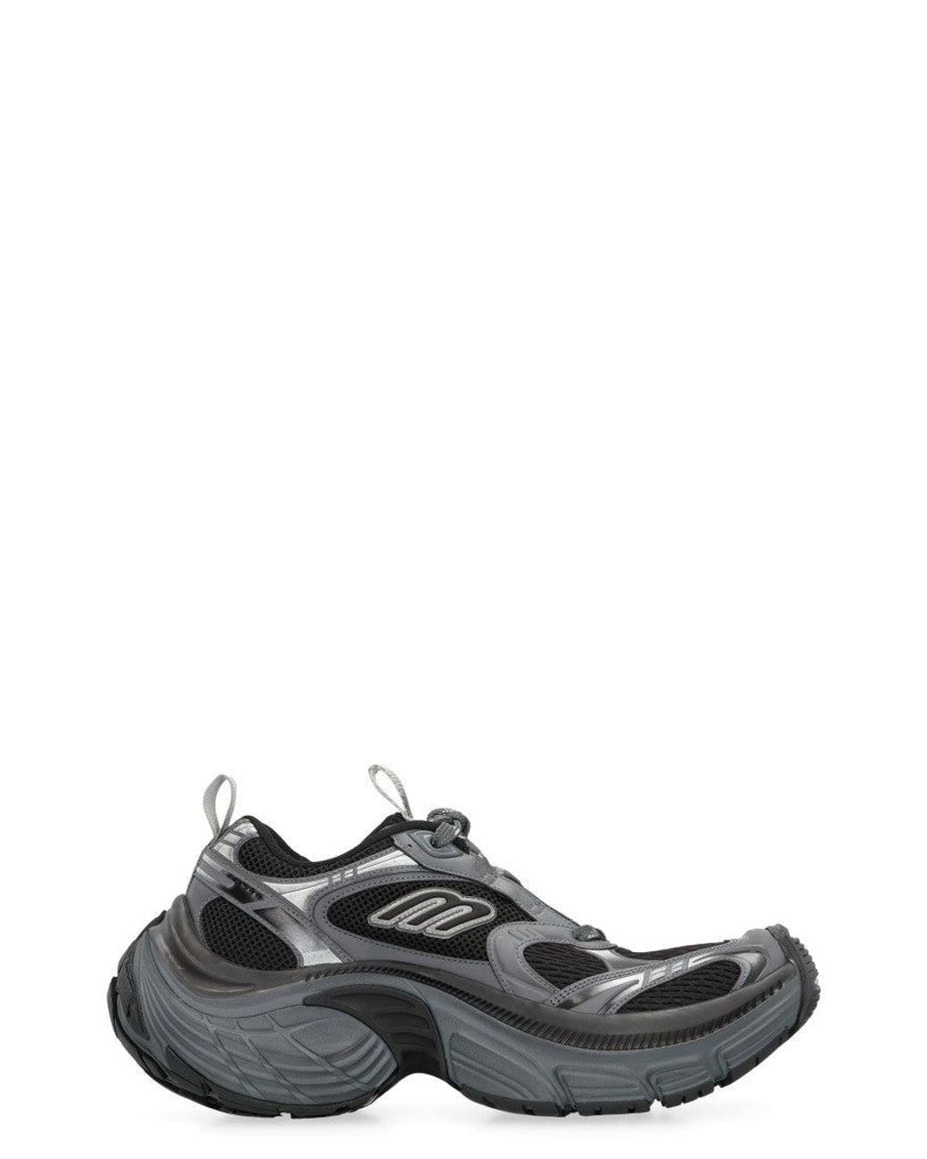 Balenciaga Black Logo Lace Up Sneakers for men