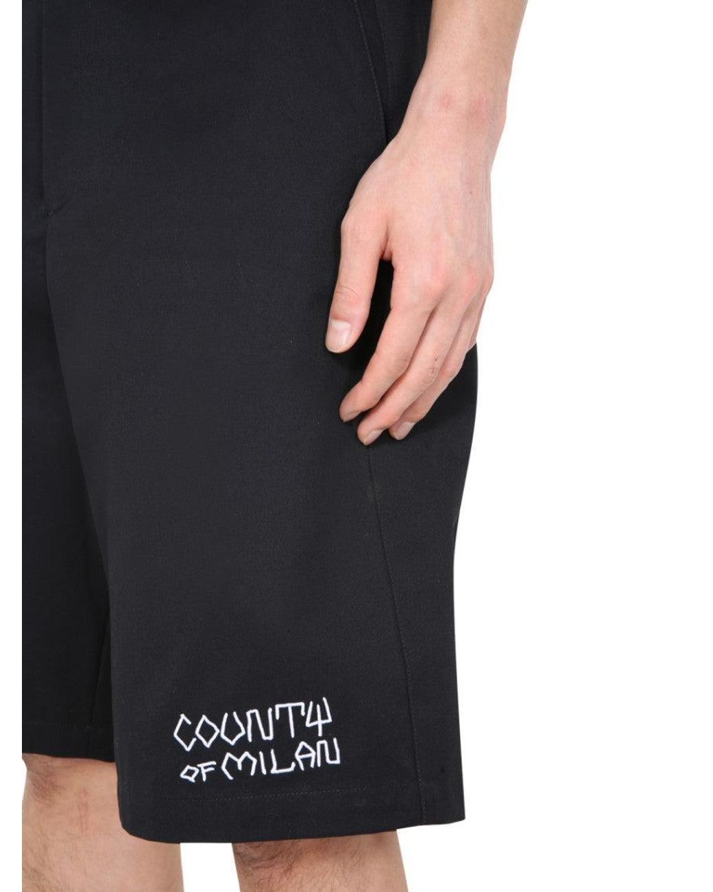 Marcelo Burlon Black Country Bermuda for men