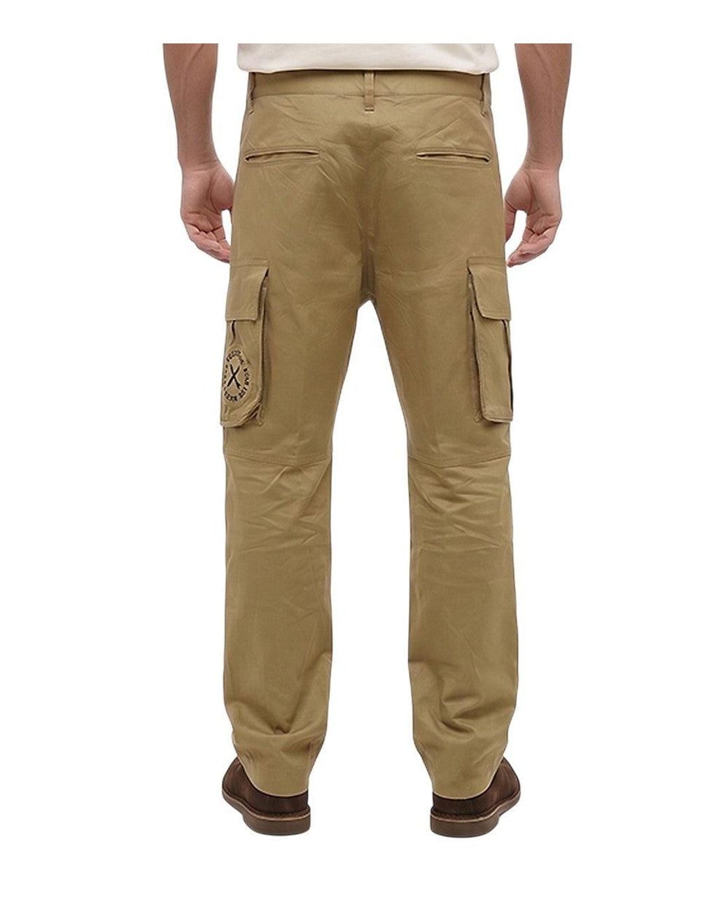 DSquared² Natural Regular Solid Trousers for men