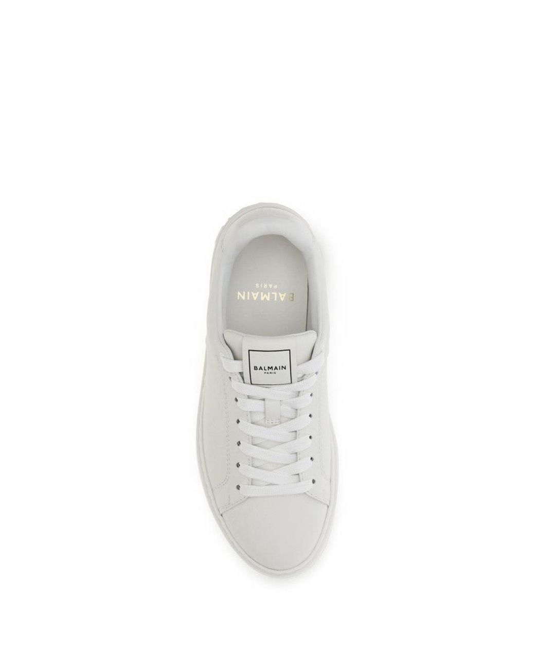 Balmain White B-Court Sneakers