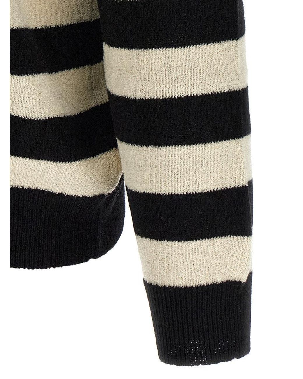 Balmain Black 'Marinière' Sweater for men